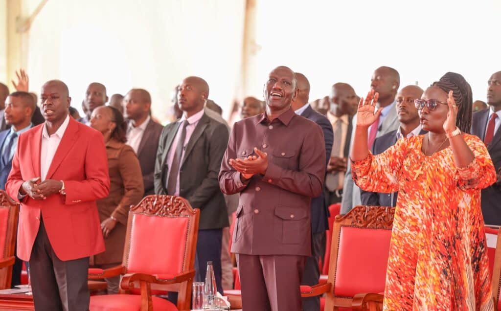 Kawira Mwangaza with President Ruto and Deputy President Gachagua